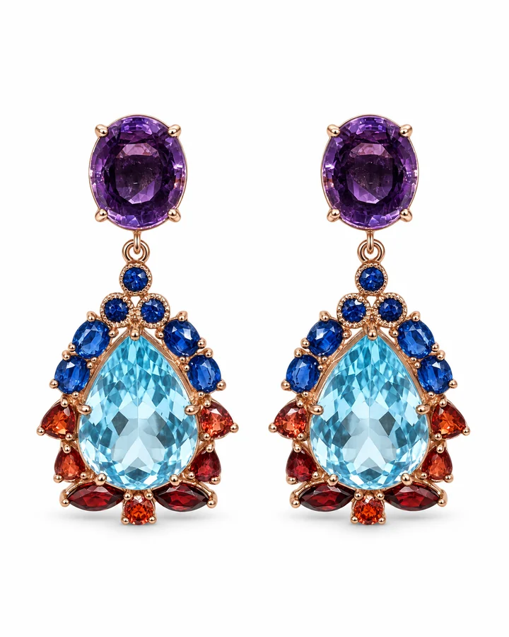 Dusk Pear earrings