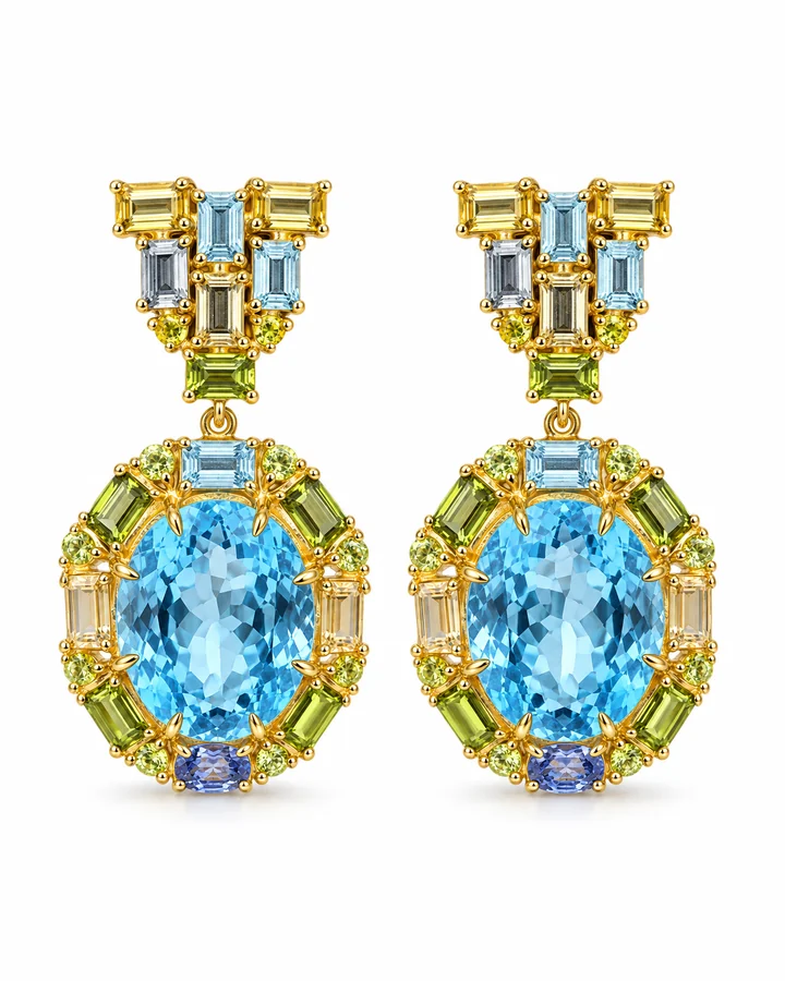 Sunburst Oval earrings